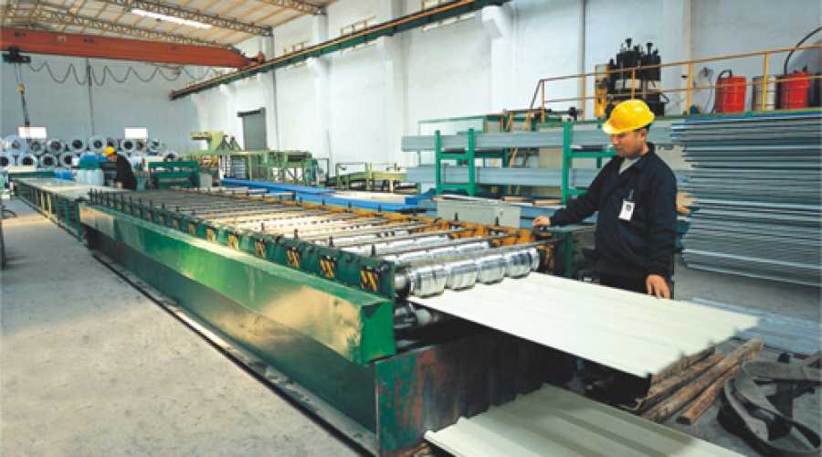 Color tile production line